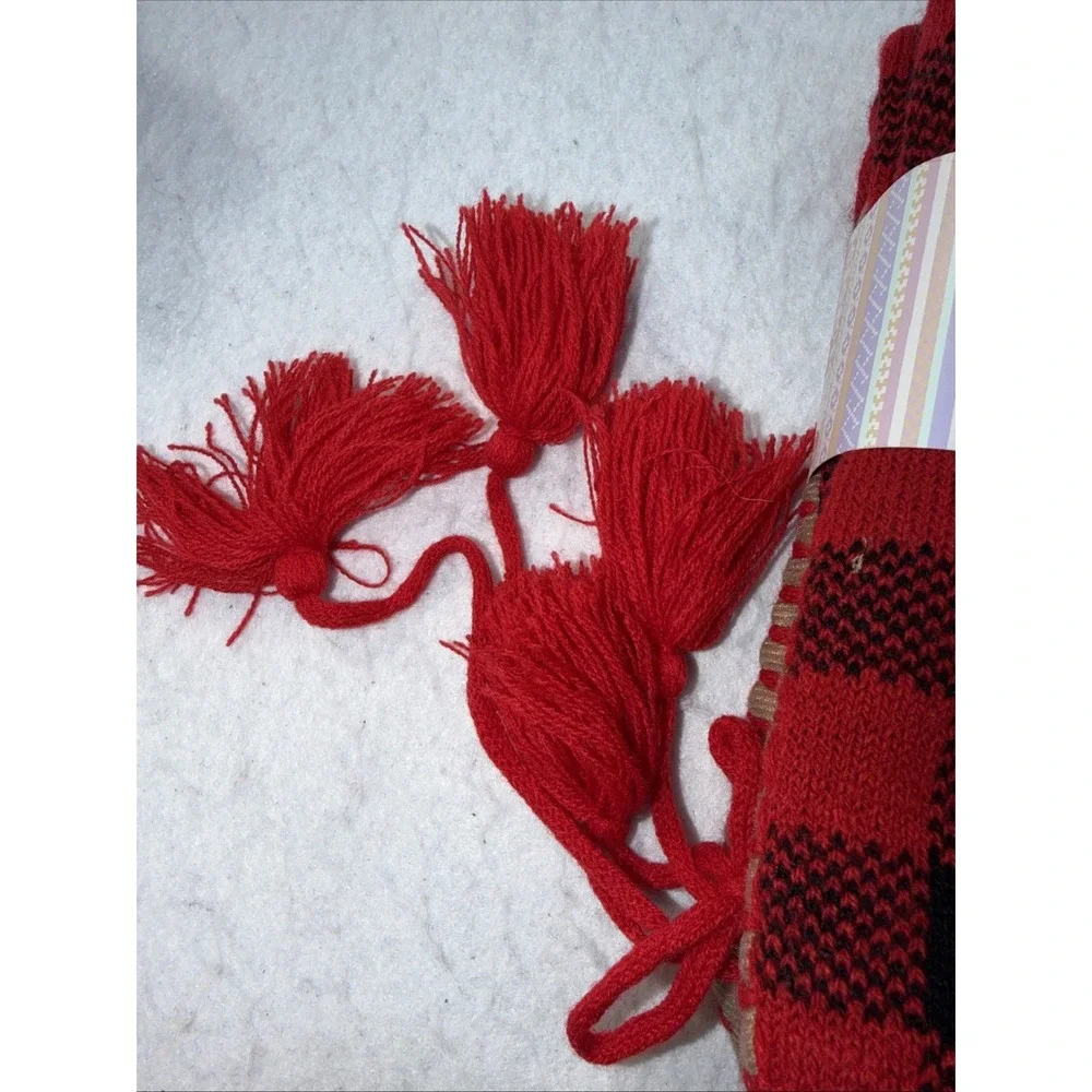 Muk Luks Slipper‎ Socks Womens Small/Medium S/M (5-7) Red Christmas Holiday NEW